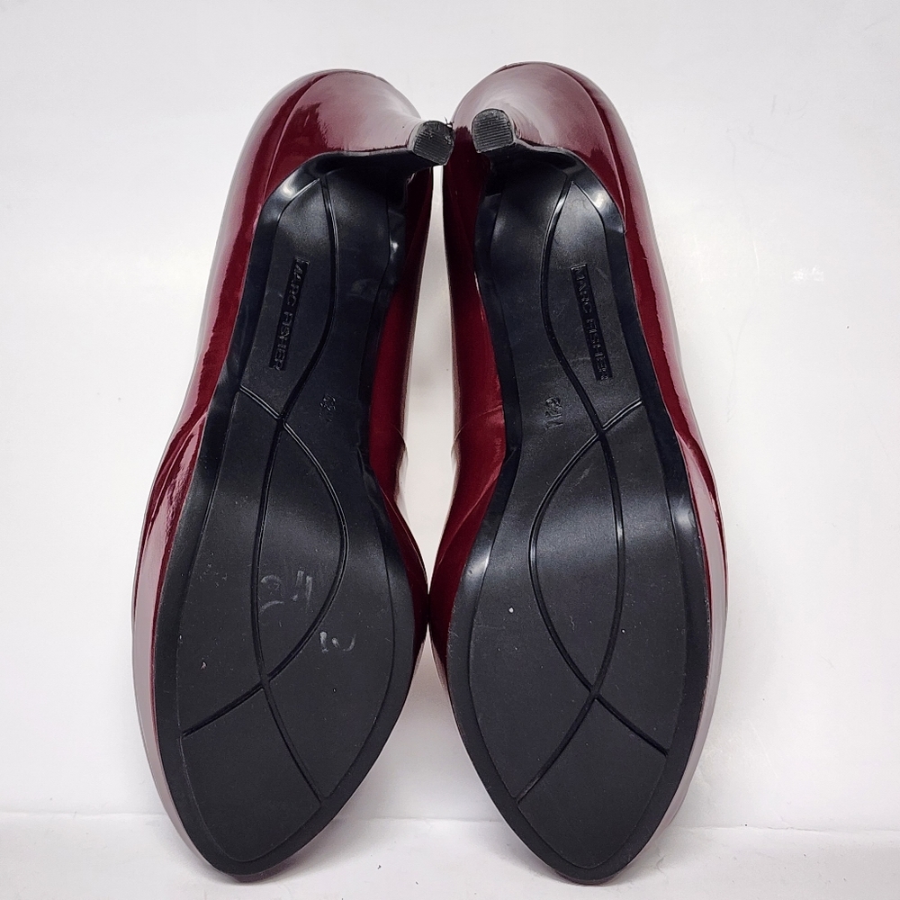MARC FISHER Sydney Dark Red Slip On  Heels sz 6.5M - Picture 4 of 9